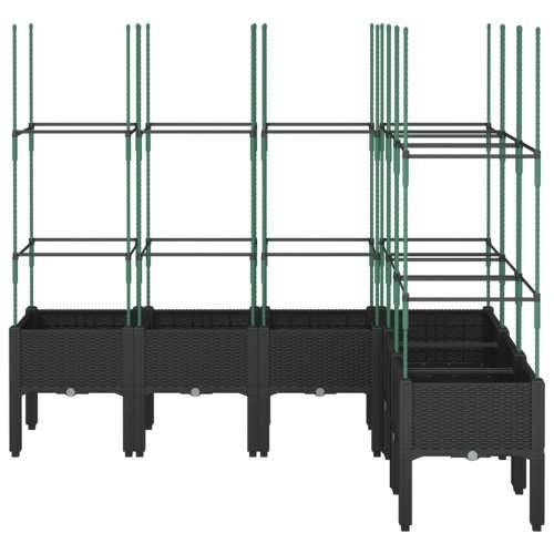 Vrtna sadilica s rešetkom crna 160 x 120 x 142,5 cm PP - Crna 160 x 120 x 142.5 cm 1 Cijena