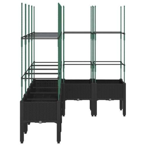 Vrtna sadilica s rešetkom crna 160 x 120 x 142,5 cm PP - Crna 160 x 120 x 142.5 cm 1 Cijena