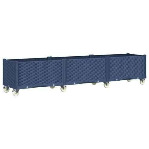 Vrtna sadilica s kotačima plava siva 240x50x54 cm PP - Plavo-siva 240 x 50 x 54 cm 1 Cijena