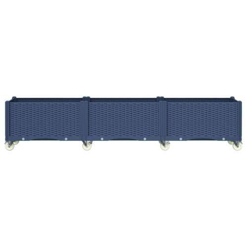 Vrtna sadilica s kotačima plava siva 240x50x54 cm PP - Plavo-siva 240 x 50 x 54 cm 1 Cijena
