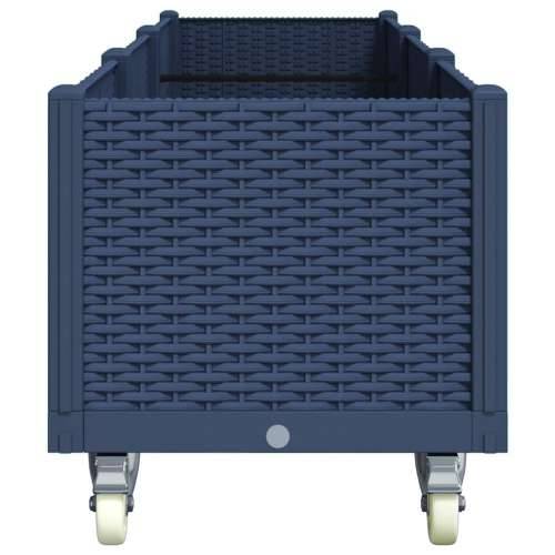 Vrtna sadilica s kotačima plava siva 240x50x54 cm PP - Plavo-siva 240 x 50 x 54 cm 1 Cijena