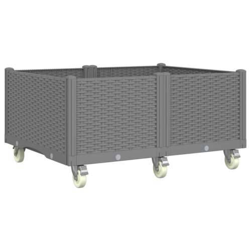 Vrtna sadilica s kotačima siva 100x80x54 cm PP - Svjetlosiva 100 x 80 x 54 cm 1 Cijena