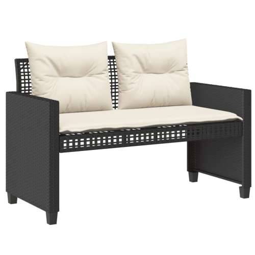 Vrtna garnitura - 4-dijelni set vrtnih sofa od poliratana s jastucima staklo crni - Crna 4 Cijena