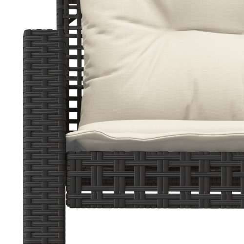Vrtna garnitura - 4-dijelni set vrtnih sofa od poliratana s jastucima staklo crni - Crna 4 Cijena