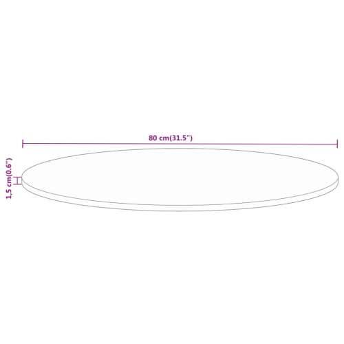 Stolna ploča Ø 80 x 1,5 cm okrugla od masivnog obnovljenog drva - Obnovljeno drvo (višebojno) 80 cm 1 15 mm Cijena