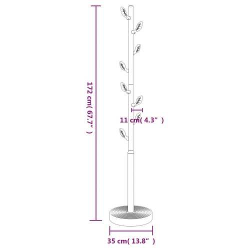 Stalak za kapute plavi 172 cm od željeza obloženog prahom - Plava 1 Cijena