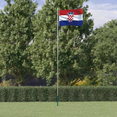 Hrvatska zastava i jarbol 6,23 m aluminijski