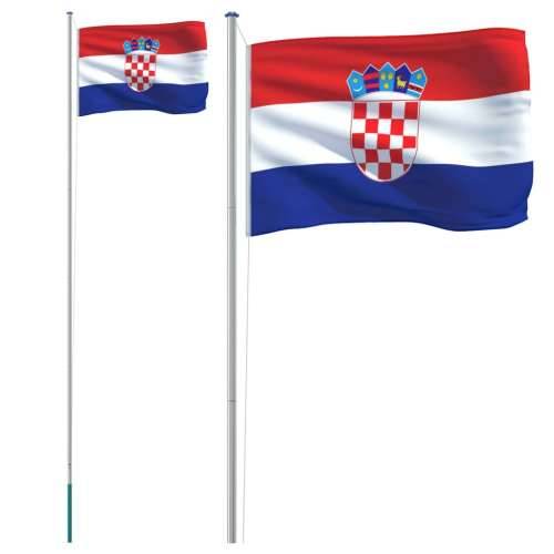 Hrvatska zastava i jarbol 6,23 m aluminijski Cijena