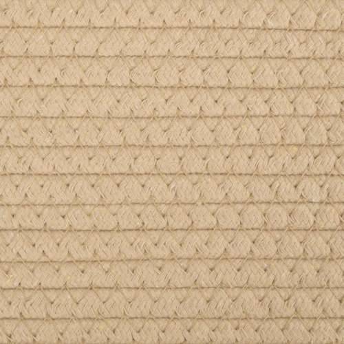 Košara za rublje sivo-bijela Ø 60 x 36 cm pamučna - Bež 60 x 36 cm 1 Cijena