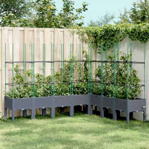 Vrtna sadilica s rešetkom plava siva 200 x 160 x 142,5 cm PP - Plavo-siva 200 x 160 x 142.5 cm 1 Cijena