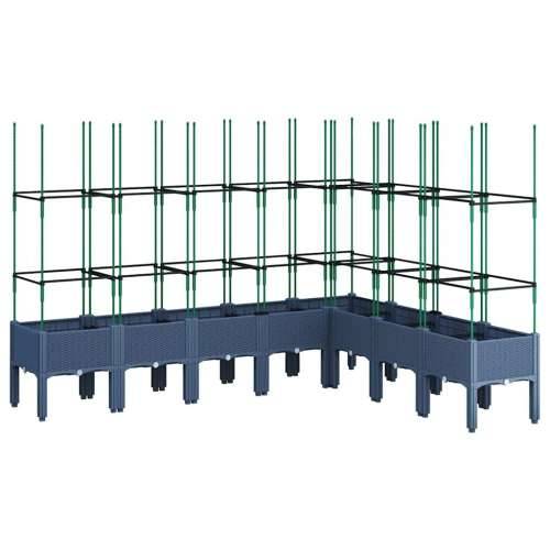 Vrtna sadilica s rešetkom plava siva 200 x 160 x 142,5 cm PP - Plavo-siva 200 x 160 x 142.5 cm 1 Cijena