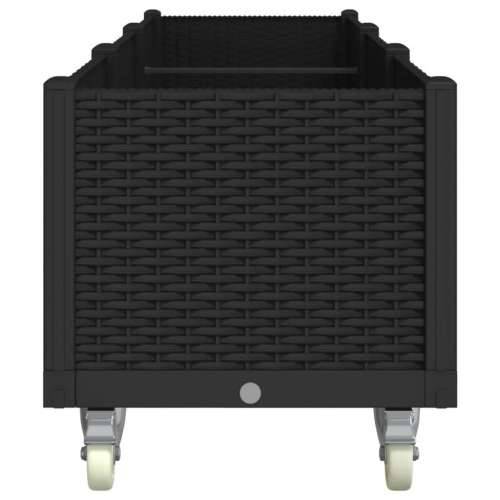 Vrtna sadilica s kotačima crna 240 x 50 x 54 cm PP - Crna 240 x 50 x 54 cm 1 Cijena
