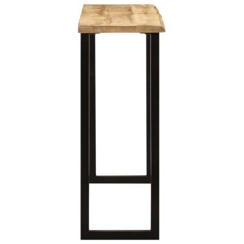Konzolni stol sa živim rubom 105x33x76 cm masivno drvo manga - Crna 1 u-oblik Cijena