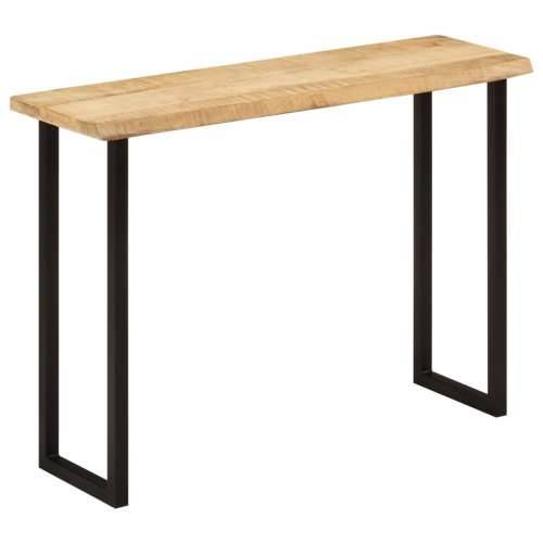 Konzolni stol sa živim rubom 105x33x76 cm masivno drvo manga - Crna 1 u-oblik Cijena