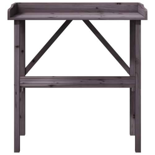 Stol za biljke s policom sivi 78x38x82,5 cm masivna jelovina - Siva 1 Cijena