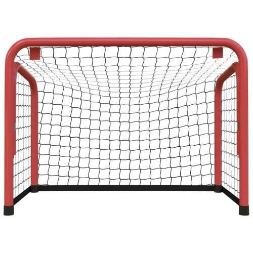 Hokejaški gol s mrežom crveno-crni 68x32x47cm čelik i poliester  Cijena