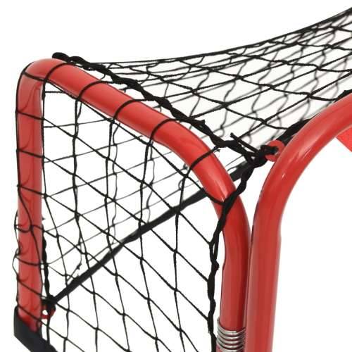 Hokejaški gol s mrežom crveno-crni 68x32x47cm čelik i poliester  Cijena