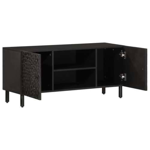 TV ormarić crni 105 x 33 x 46 cm od masivnog drva manga - Crna 1 masivno drvo manga Cijena