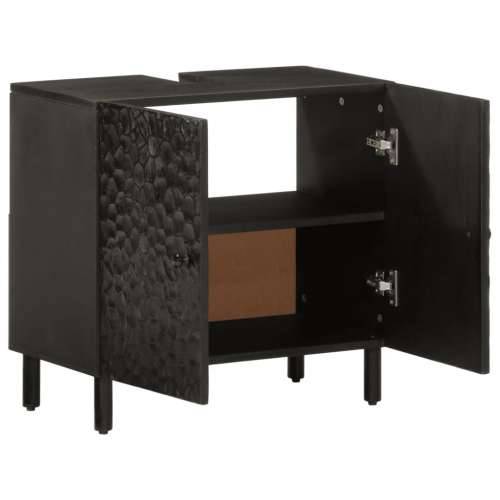Kupaonski ormarić za Lavabo - Umivaonik crni 62x33x58 cm od drva manga - Crna 1 Cijena