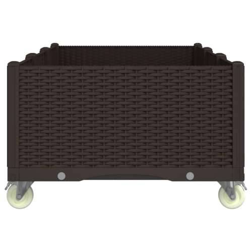 Vrtna sadilica s kotačima smeđa 150 x 80 x 54 cm PP - Smeđa 150 x 80 x 54 cm 1 Cijena