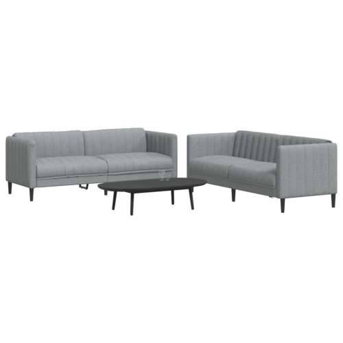 2-dijelni set sofa svjetlosivi od tkanine Cijena