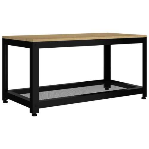 Stolić za kavu svjetlosmeđi i crni 90x45x45 cm MDF i željezo - Svjetlosmeđa 1 Cijena