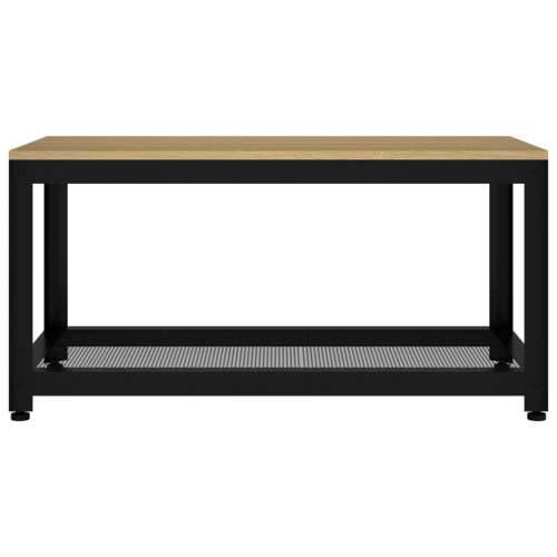 Stolić za kavu svjetlosmeđi i crni 90x45x45 cm MDF i željezo - Svjetlosmeđa 1 Cijena