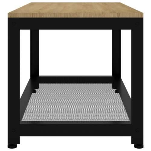Stolić za kavu svjetlosmeđi i crni 90x45x45 cm MDF i željezo - Svjetlosmeđa 1 Cijena