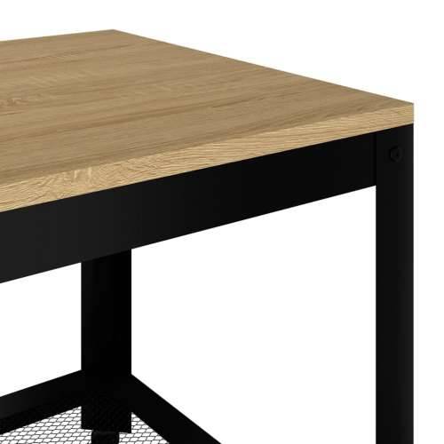 Stolić za kavu svjetlosmeđi i crni 90x45x45 cm MDF i željezo - Svjetlosmeđa 1 Cijena