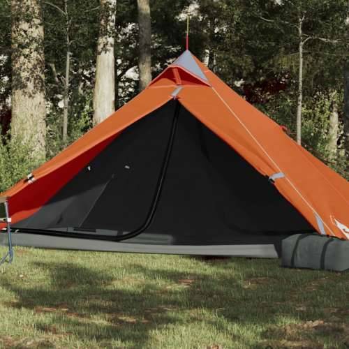 Šator tipi za kampiranje za 1 osobu sivo-narančasti vodootporni Cijena