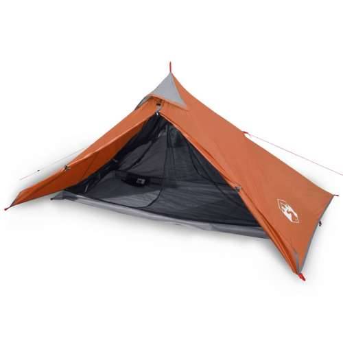 Šator tipi za kampiranje za 1 osobu sivo-narančasti vodootporni Cijena