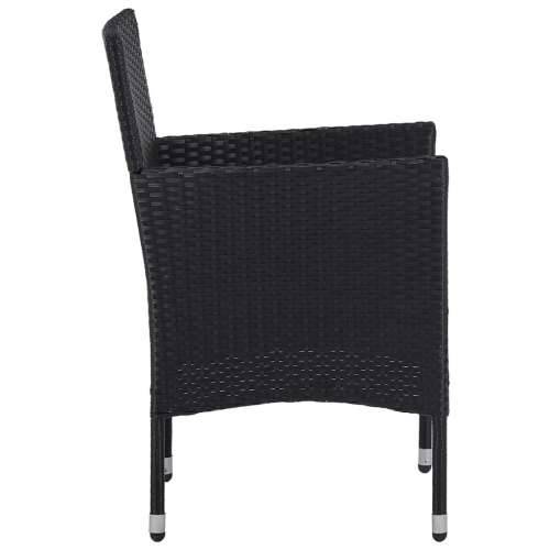 Vrtna garnitura - 3-dijelni vrtni blagovaonski set od poliratana i masivnog drva - Dužina stola 80 cm 2 Cijena