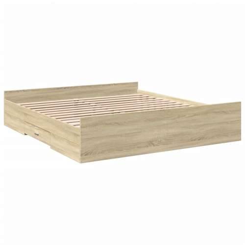 Okvir za krevet s ladicama boja hrasta 180x200 cm - sonoma hrast 180 x 200 cm Cijena