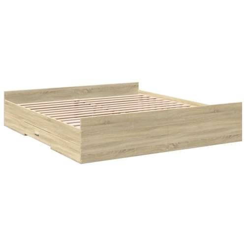 Okvir za krevet s ladicama boja hrasta 180x200 cm - sonoma hrast 180 x 200 cm Cijena