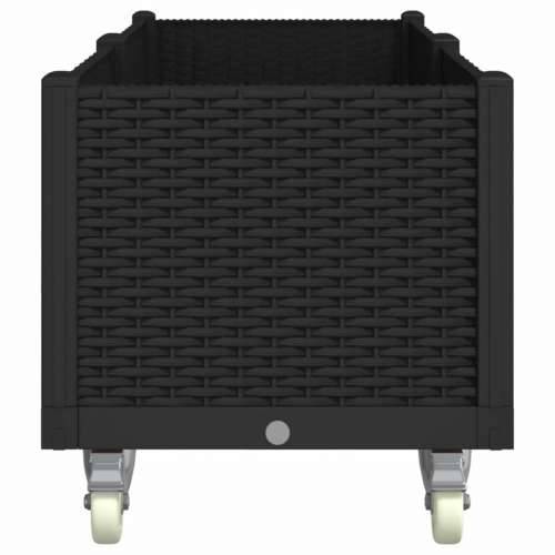 Vrtna sadilica s kotačima crna 160 x 50 x 54 cm PP - Crna 160 x 50 x 54 cm 1 Cijena