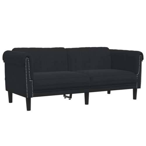 2-dijelni set sofa crni baršunasti - Crna dvosjed + trosjed Cijena