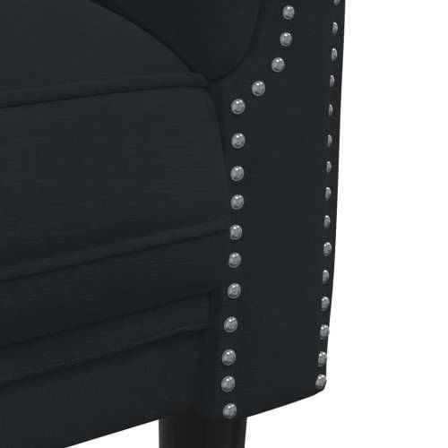 2-dijelni set sofa crni baršunasti - Crna dvosjed + trosjed Cijena
