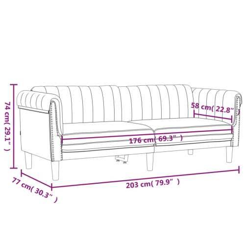 2-dijelni set sofa crni baršunasti - Crna dvosjed + trosjed Cijena