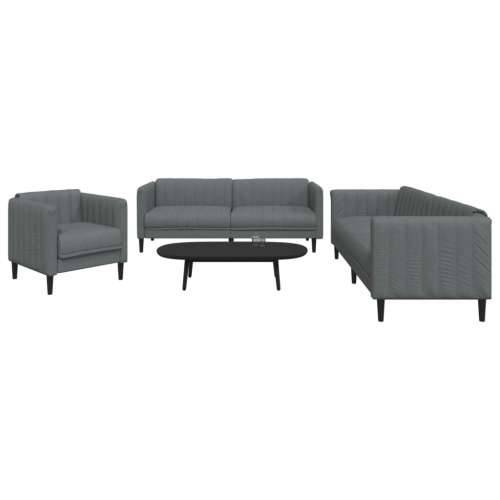 3-dijelni set sofa tamnosivi od tkanine Cijena