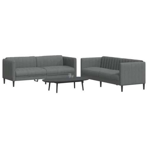 2-dijelni set sofa tamnosivi od tkanine Cijena