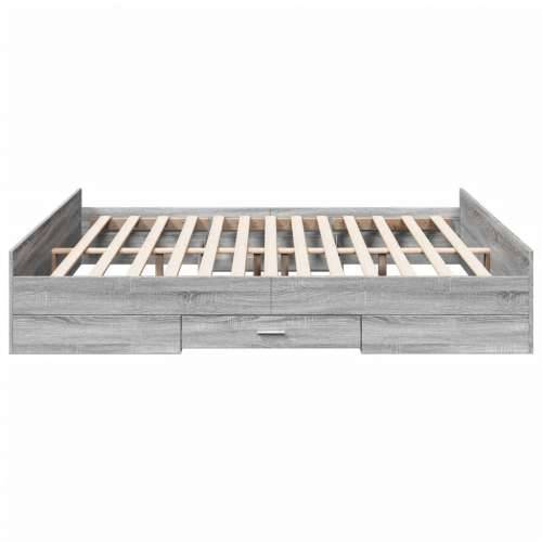 Okvir za krevet s ladicama boja hrasta 180x200 cm - Sivi hrast sonoma 180 x 200 cm Cijena