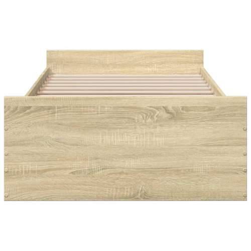 Okvir za krevet s uzglavljem boja hrasta 100x200 cm drveni - sonoma hrast 100 x 200 cm Cijena