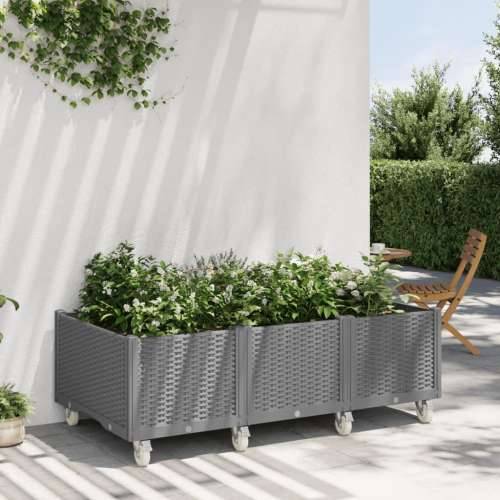 Vrtna sadilica s kotačima svijetlosiva 150x80x54 cm PP - Svjetlosiva 150 x 80 x 54 cm 1 Cijena