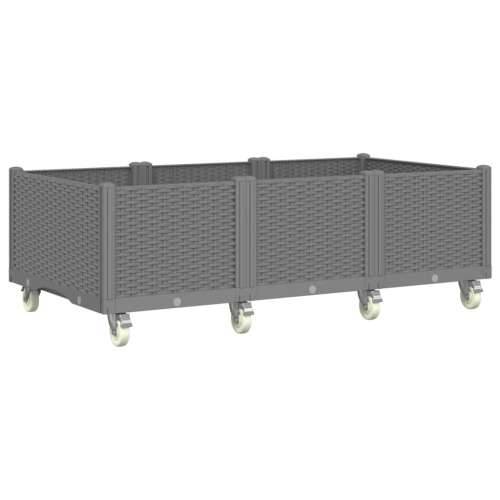 Vrtna sadilica s kotačima svijetlosiva 150x80x54 cm PP - Svjetlosiva 150 x 80 x 54 cm 1 Cijena