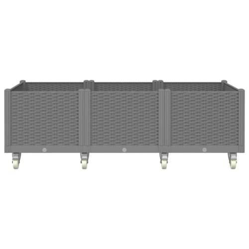 Vrtna sadilica s kotačima svijetlosiva 150x80x54 cm PP - Svjetlosiva 150 x 80 x 54 cm 1 Cijena
