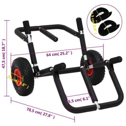 SUP kolica za 2 daske za surfanje sklopiva 90 kg aluminijska - 70.5 x 64 x 47.5 cm 1 Cijena
