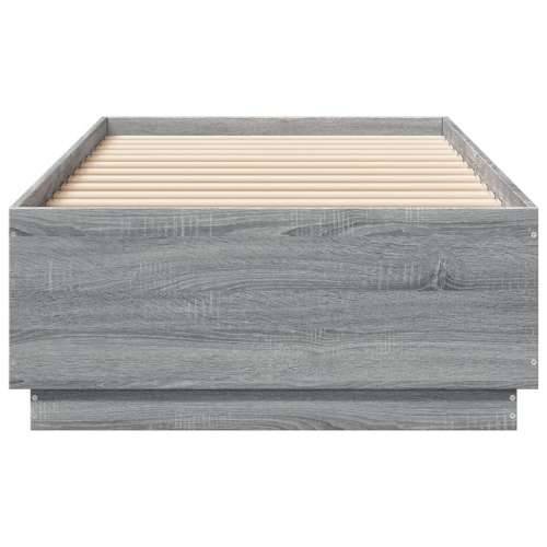Okvir za krevet boja hrasta 100x200 cm od konstruiranog drva - Sivi hrast sonoma 100 x 200 cm Cijena