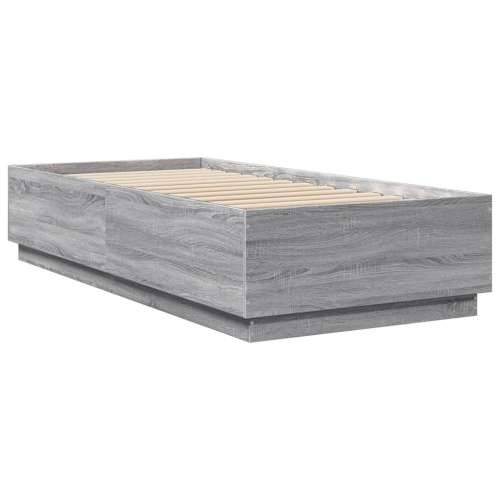 Okvir za krevet boja hrasta 100x200 cm od konstruiranog drva - Sivi hrast sonoma 100 x 200 cm Cijena