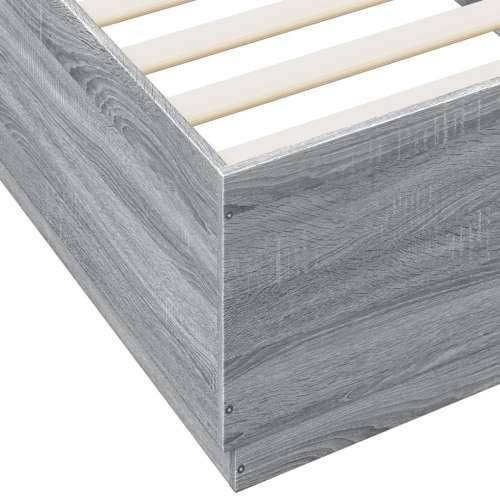 Okvir za krevet boja hrasta 100x200 cm od konstruiranog drva - Sivi hrast sonoma 100 x 200 cm Cijena