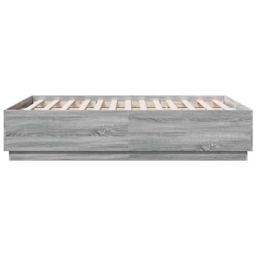 Okvir za krevet boja hrasta 120x190 cm od konstruiranog drva - Sivi hrast sonoma 120 x 190 cm Cijena